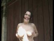 Busty Euro Teen Strips And Masturbates Outdoors In Public