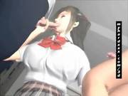 Hot 3d Hentai Schoolgirl Gives Titjob