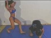Mixed Wrestling With Fitness Model Charle 