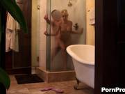 Awesome Erica Fontes Gets Pussy Pounded In The Shower