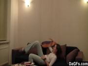 Cute Teen Lesbian Couple Messing Around
