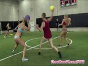 College Strip Dodgeball Game Ends Up In An Intense Orgy