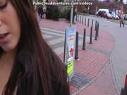 Super Flexible Chick Blowing While Guys Play Bowling