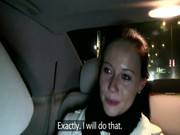 Cab Blowjob From Horny Brunette For Some Cash