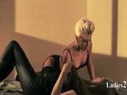 Darkhair Babe Gets Fucked With Strap On