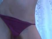 Cute Blonde Strips And Masturbates Her Pussy