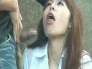 Young Asian Forced In Parking Lot