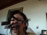Naughty Brooklyn Lee Gets A Kick Outta Peg Pinches