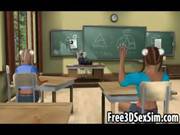 Two Sexy 3d Cartoon Schoolgirls Getting F 