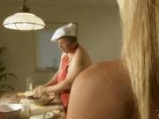 Blond Teen Funking Old Baker Man
