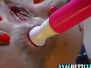 Big Ass Slut Anally Toyed Deep In Her Gaped Butt