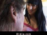 Old Man Gets His Cock Cleaned