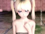 Sexy Blond 3d Hentai Girl Finger Pussy
