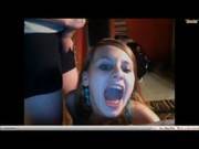 Girl Gives Insane Blowjob On Webcam
