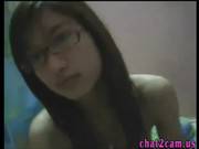 Sexy Asian Teen Nerd Couple Creampie