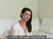 Sexy Amateur Has Lesbian Casting On Couch