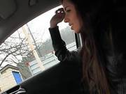 Skinny Teen Slut Fucked In The Backseat And Jizzed On