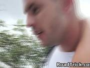 Pretty Brunette Sucking Dick In Back Seat Of Van