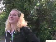 Big Ass Blonde Amateur Fucks Outdoors In Public