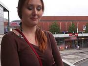 Busty Amateur Redhead Chick Fucked In The Bus Station