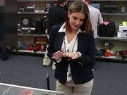Huge Juggs Business Lady Fucked By Pawnshop Keeper