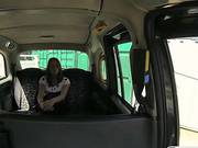 Busty Brunette Slut Gives Head And Fucked Inside The Cab