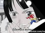 Hentai Slut Is Sucking A Huge Dick Very Deep, Expecting To Get Fucked Until She Cums
