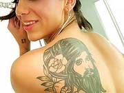 Tattooed Beauty With Nice, Round Tits And Deep Throat Is Having Sex With Her Boyfriend