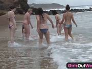 A Group Of Naughty Girls Went To The Beach And Then They All Got Naked
