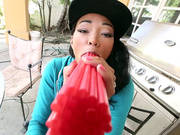 Harley Dean Showing Us How Her Mouth Can Be Wide