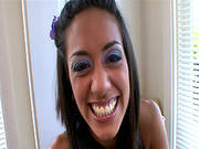 Kinky Latina Covered  In Jizz
