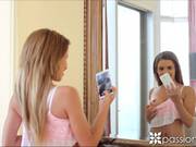 Small Titted Teen Gave A Nice Blowjob To Her Boyfriend While He Was Making Photos Of Her