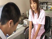 Hot Japanese Nurse Covered In Jizz