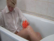 Blonde Enjoys Pleasure In Solo