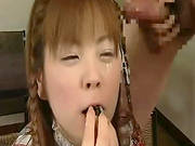 Sexy Japanese Swallows A Huge Load