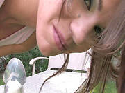 Sexy Doll Gives Amazing Outdoor Solo