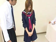 Asian Teen Gets Covered In Jizz