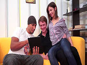 Slim Beauty Banged In Threesome