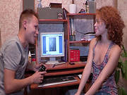 Curly Redhead Gets Hard Banged