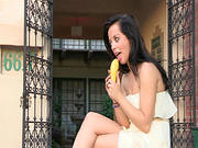 Young Brunette Enjoys Stuffing Her Cunt