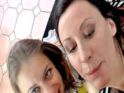 Young Babes Sharing An Old Cock