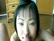 Young Japanese Gets Covered In Jizz
