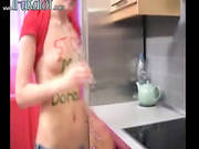 Naked Coed Making Dinner For Boyfriend -4
