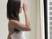Beautiful Teen Testing Dildo In Bathroom