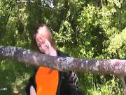 Forest Toying Hole Of Hot Chick