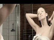 Solo Coed In The Bathroom
