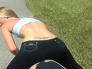 Amateur Chick Blows A Dick And Gets Nailed Outdoors