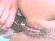 Retro Blonde Toys Her Pussy And Gives A Blowjob To Her Horny Man