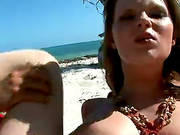 Euro Beauty Slammed Hard On A Tropical Beach