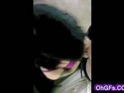 Sexy Young Brunette Girkl Sucking Fat Cock